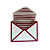 Carta Envelope Listrada Vermelha - Imagem 1