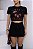 Saia Shorts Com Abertura Lateral Preta Revanche - Imagem 1