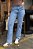 Calça Jeans Reta Cintura Alta Com Barra A Fio Feminina Revanche - Imagem 1