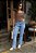Calça Jeans Reta Cintura Alta Com Barra A Fio Feminina Revanche - Imagem 2