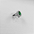 Anel Form. Pedra Verde com Zircônia Prata nº20 - Imagem 2