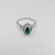 Anel Form. Pedra Verde com Zircônia Prata nº20 - Imagem 1