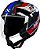 Capacete Norisk aberto Orion R1 branco vermelho e azul - Imagem 3