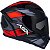 Capacete ASX CITY Start Brilho Preto Vermelho Cinza - Imagem 2