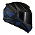 Capacete Norisk Razor Full Preto e Azul Fosco - Imagem 1