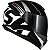 Capacete Norisk Razor Full Preto e Branco - Imagem 2