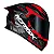 Capacete Norisk Flow Robot Preto Vermelho - Imagem 2