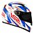 Capacete Ls2 FF358 Draze Branco Azul Vermelho - Imagem 2