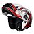 Capacete Ls2 Strobe II FF908 Xdron Branco Vermelho - Imagem 5