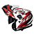 Capacete Ls2 Strobe II FF908 Xdron Branco Vermelho - Imagem 1