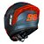Capacete Norisk Flow Daytona Azul Fosco Laranja - Imagem 4