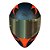 Capacete Norisk Flow Daytona Azul Fosco Laranja - Imagem 9