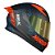 Capacete Norisk Flow Daytona Azul Fosco Laranja - Imagem 2