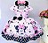 Vestido Infantil Minnie Rosa Preto / Temático - Imagem 3