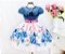 Vestido Jeans Floral Pássaro - Imagem 2