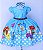 Vestido Galinha Pintadinha Azul - Imagem 1