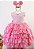 Vestido Rosa Poá Babado - Imagem 1