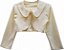 Bolero Casaquinho Infantil Plush Creme - Imagem 1