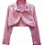 Bolero Casaquinho Infantil Plush Rosa - Imagem 1