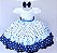 Vestido Índigo Branco Poa - Imagem 1