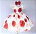 Vestido Vermelho Floral - Imagem 1