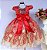 Vestido Vermelho / Renda Dourada - Imagem 2