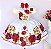 Vestido Floral Creme / Vermelho - Imagem 1