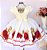 Vestido Floral Creme / Vermelho - Imagem 2