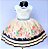 Vestido Creme Floral - Imagem 1