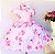 Vestido Floral Rosa Borboleta - Imagem 1