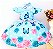 Vestido Floral Borboleta Azul - Imagem 2