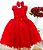 Vestido vermelho floral - Imagem 1