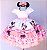 Vestido Minnie Rosa Laços - Imagem 1