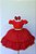 Vestido Vermelho Peito Rendado - Imagem 1
