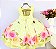 Vestido Floral Borboleta Amarelo - Imagem 3