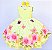 Vestido Floral Borboleta Amarelo - Imagem 1