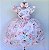 Vestido Floral Salmão Perolas - Imagem 1