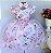 Vestido Floral Salmão Perolas - Imagem 3