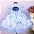 Vestido Azul Borboleta Flores - Imagem 2