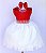 Vestido Vermelho E Creme - Imagem 2