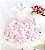 Vestido Floral Creme e Lilás - Imagem 1