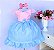 Vestido Rosa / Azul Claro - Imagem 1
