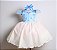 Vestido Azul / Creme - Imagem 1