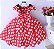 Vestido Minnie Vermelha com Gola - Imagem 2