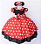Vestido Infantil Minnie Vermelho Poá Luxo - Imagem 1