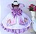 Vestido Infantil Festa Sofia Lilás Peito Renda - Imagem 2