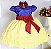 Vestido Branca de Neve Menina Bonita - Imagem 1