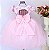 Vestido Rosa Floral / Tule - Imagem 2