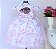 Vestido Floral Branco Tule - Imagem 2