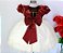 Vestido Vermelho / Creme - Imagem 2